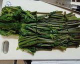シドケと豚肉炒め作り方1写真