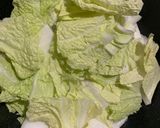 白菜と豚バラのニンニク蒸し作り方1写真