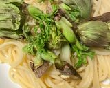 簡単　タラの芽たらこパスタ作り方3写真