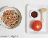 肉野菜そぼろのミートスパゲティ作り方2写真