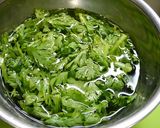 レンジで簡単！春菊の新じゃがベーコン和え作り方1写真