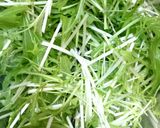 唐揚げと水菜の甘辛和え作り方1写真