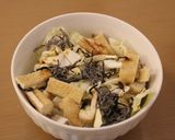 簡単春キャベツと油揚げと塩昆布のレンチン作り方2写真