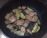 アスパラと茄子のクリームパスタ作り方6写真