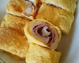 簡単朝食!!食パンでくるくるたまごロール作り方7写真
