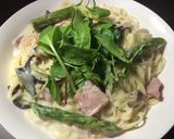 アスパラと茄子のクリームパスタ作り方9写真
