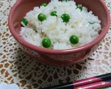 艶々シワなしグリンピースと生姜のご飯作り方7写真
