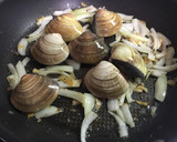 ハマグリとグリーン野菜の和風パエリア作り方4写真