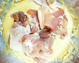 唐揚げと水菜の甘辛和え作り方3写真