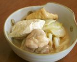 あったまる～！ 鶏肉と白菜と豆腐の粕汁鍋作り方4写真