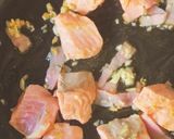 鮭と白菜のレモンクリームパスタ作り方4写真