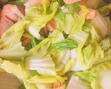 鮭と白菜のレモンクリームパスタ作り方5写真