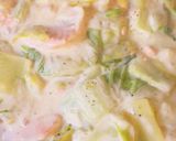 鮭と白菜のレモンクリームパスタ作り方7写真