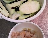 つぶ貝と茄子の和パスタ作り方1写真