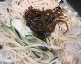 つぶ貝と茄子の和パスタ作り方5写真