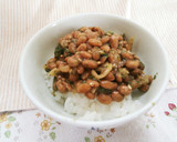 いろいろ混ぜてね♪納豆in漬物 朝食便利作り方4写真