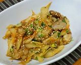 鶏もも肉とごぼうの南蛮酢炒め作り方11写真