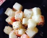 簡単おつまみ★子供も絶賛餅ベーコンバター作り方3写真