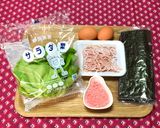 春の行楽♪サラダ菜おにぎらず作り方1写真