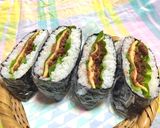 春の行楽♪サラダ菜おにぎらず作り方16写真