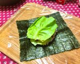 春の行楽♪サラダ菜おにぎらず作り方10写真
