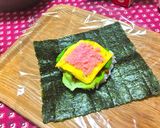 春の行楽♪サラダ菜おにぎらず作り方9写真