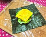春の行楽♪サラダ菜おにぎらず作り方8写真