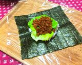 春の行楽♪サラダ菜おにぎらず作り方7写真
