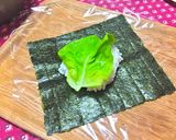 春の行楽♪サラダ菜おにぎらず作り方5写真