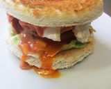 食パンでバーガー風。あるもので作ってみた作り方7写真