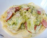春キャベツのミルクスープパスタ作り方3写真