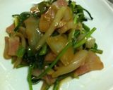 簡単！ベーコンと壬生菜のにんにく醤油炒め作り方9写真