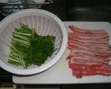 水菜と豚バラ肉巻き作り方1写真