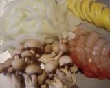旨♪さごし・有頭エビ・きのこのホイル焼き作り方2写真