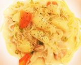 残り物のクリームシチューでクリームパスタ作り方8写真