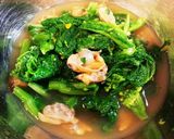 春 (菜の花)とあさりの出汁おひたし作り方5写真