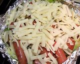 春キャベツ・ナスとウィンナーチーズ焼き作り方6写真