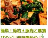 簡単！節約＊豚肉と厚揚げのピリ辛味噌炒め作り方15写真