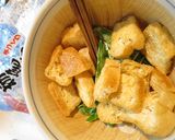 えんどう豆油揚げマヨぽん酢作り方3写真