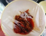 いわし蒲焼きと半熟卵のどんぶり作り方2写真