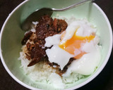 いわし蒲焼きと半熟卵のどんぶり作り方5写真