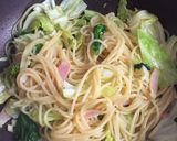 春薫る♪春キャベツと菜花のペペロンチーノ作り方9写真