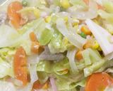 残り物の豚汁で作る一味違うちゃんぽん麺作り方7写真