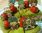 春の苺キャラケーキ＊ワンピースボンクレー作り方15写真