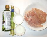 アスパラ鶏胸肉の野菜炒め♪お弁当・サラダ作り方1写真