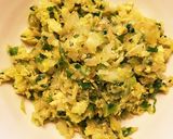 残った野菜餃子のたねで後のせチャーハン作り方3写真