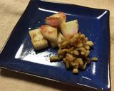 茹で鶏の皮のオリーブオイル焼き作り方3写真