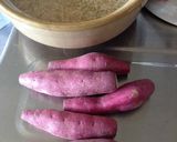 100斤土鍋で玄米粥と芋(カセットコンロ作り方1写真
