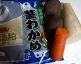 茎ワカメと野菜の酒粕煮 ～酒処の定番♪～作り方1写真