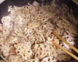 簡単！レンコンと豚肉のキンピラ炒め作り方5写真